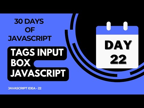 Create Tags Input Box Using Html Css Javascript