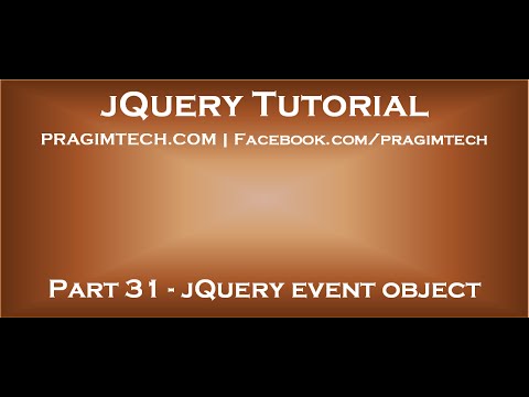 jQuery event object