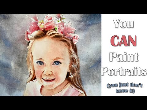 A secret that makes portraits easy for beginners - How to paint a children's portrait the easy way