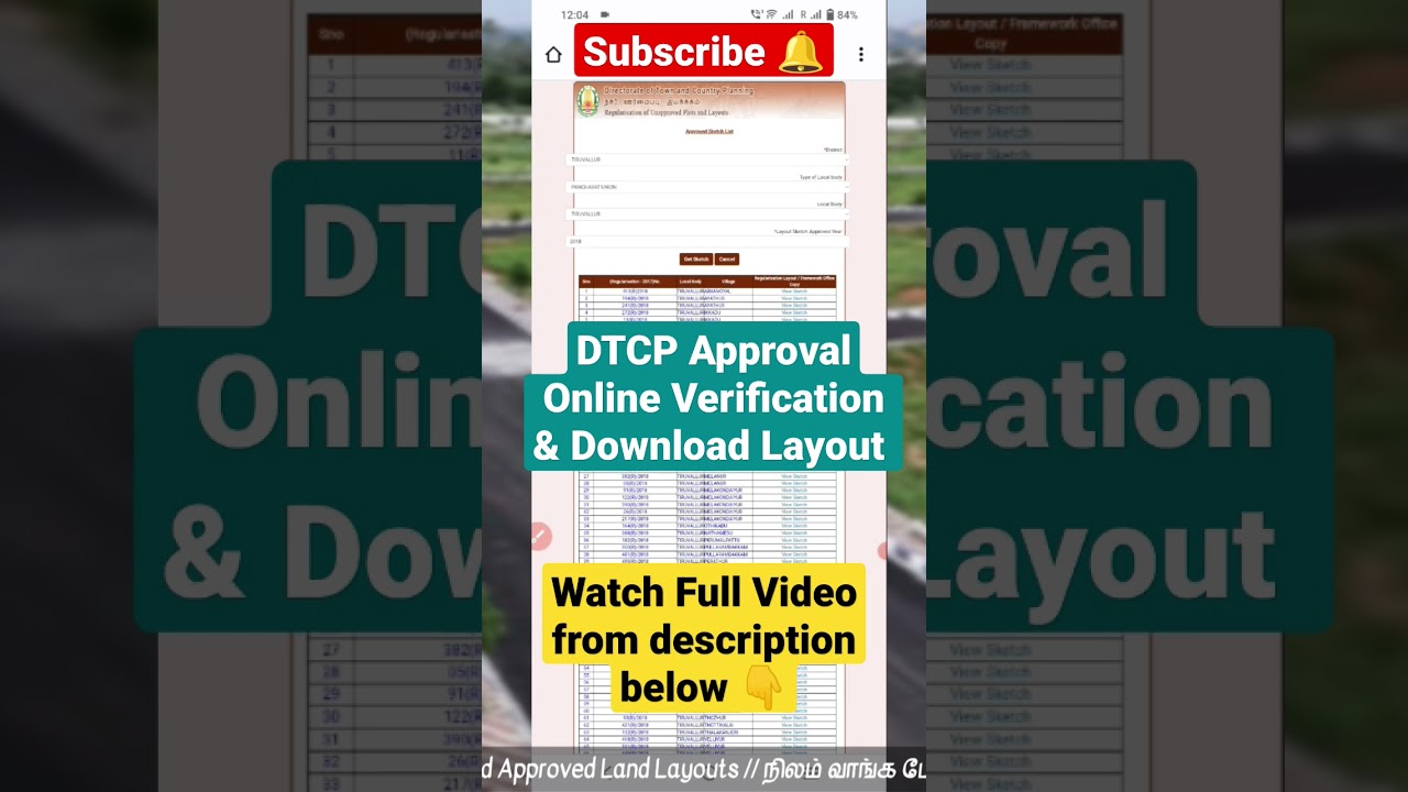 DTCP Approval Layout Download