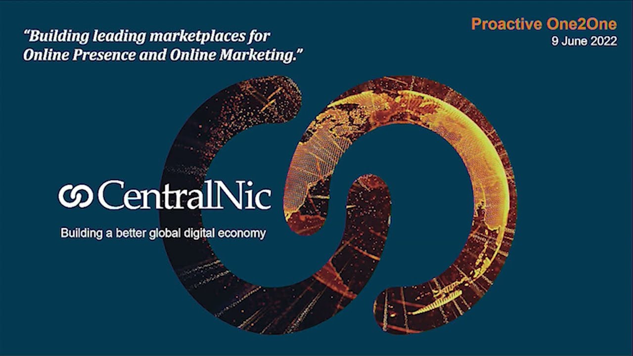 CentralNic Group PLC (AIM:CNIC) Presenting at the Proactive One2One Virtual Forum - 9th June 2022