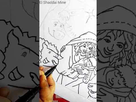 How to draw baby Jesus , Mary and joseph/Christmas nativity scene#howtodraw#christmasdrawing