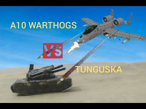 A10 WARTHOGS VS TUNGUSKA ANTI AIR DEFENSE | STOP MOTION VIDEO