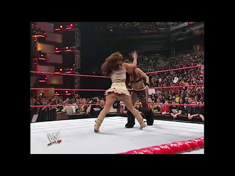 WWE RAW: March 5th, 2007 - Melina vs. Mickie James - Falls Count Anywhere