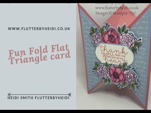 Fun Fold #80 How to make a Fold flat triangle Tricorn card Fun Fold CRAFT HOW TO