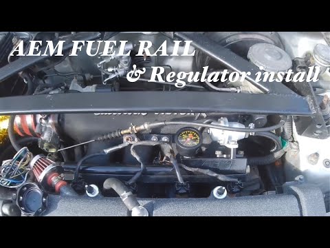 b18 Aem fuel rail and regulator