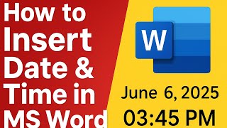 Download the video "How to Quickly Insert Date & Time in MS Word (Shortcut Keys for Windows!)"