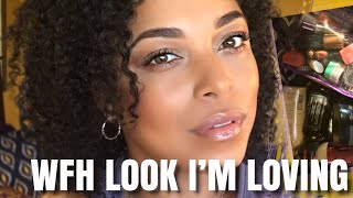 QUICK & EASY #WFH Look that SAVED ME 🙌🏽😲  ~ Natural Hair & Makeup