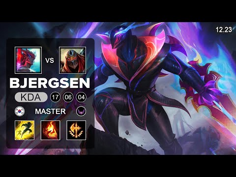 100T Bjergsen Zed vs Yone Mid - KR Master - Patch 12.23 Season 12