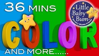 Color Songs | Plus More Children’s Learning Songs | 36 Minutes Compilation from LittleBabyBum!