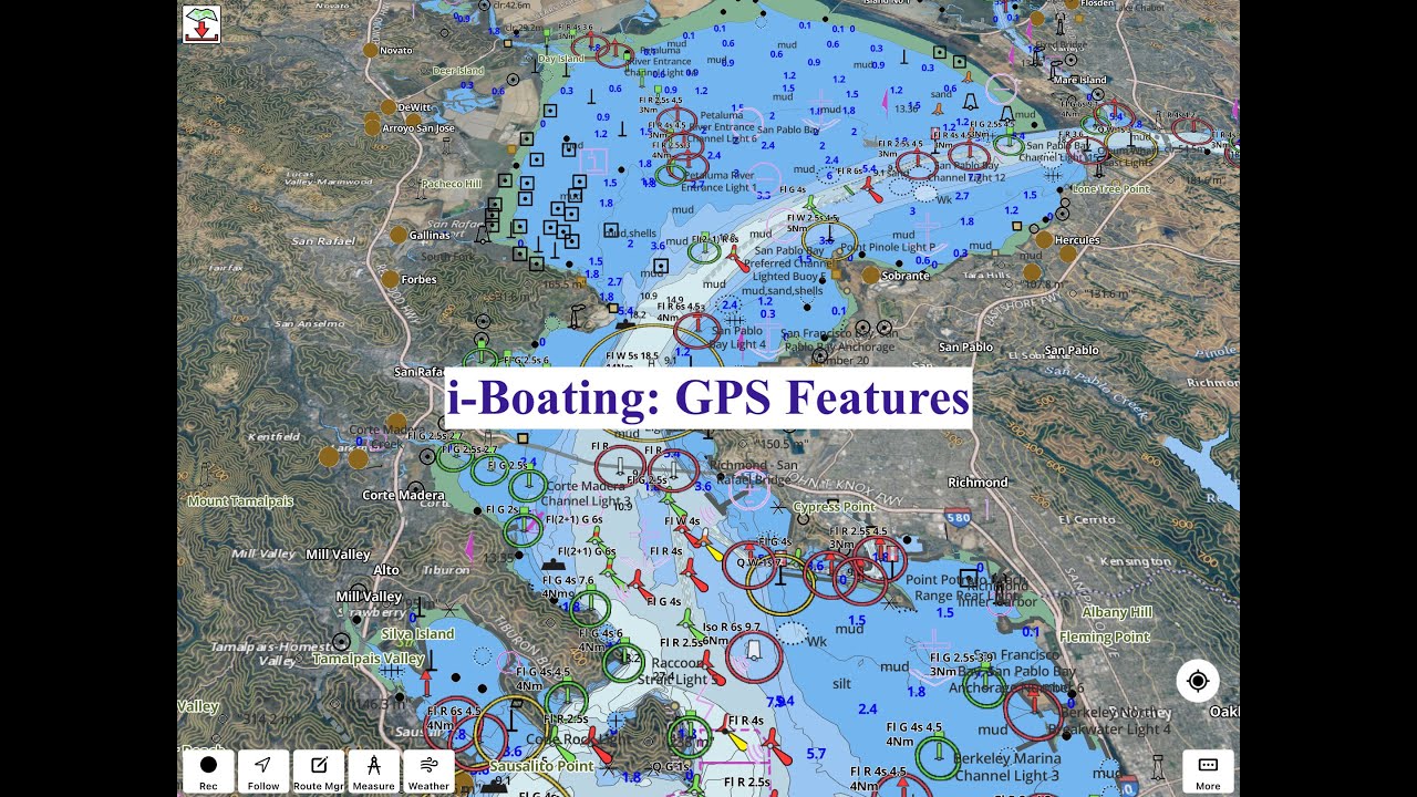 i-Boating : GPS Features (Auto Follow, Record, Route Assistance, Goto WayPoint)