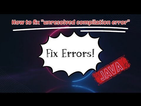 How To Fix Unresolved Compilation Error In Vs Code Java Program