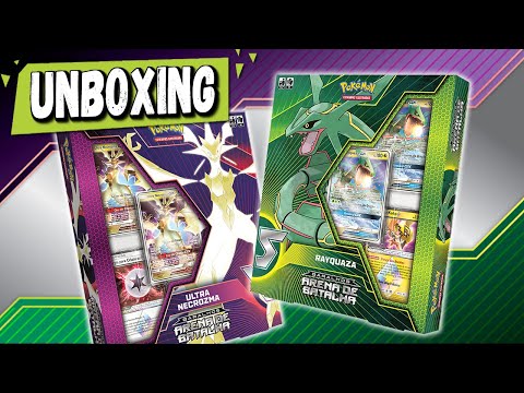 UNBOXING Arena de Batalha Rayquaza e Ultra Necrozma (Review)