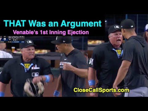E73 - Will Venable Ejected in 1st Inning After Marvin Hudson Calls 3 Pitches Incorrectly Early On