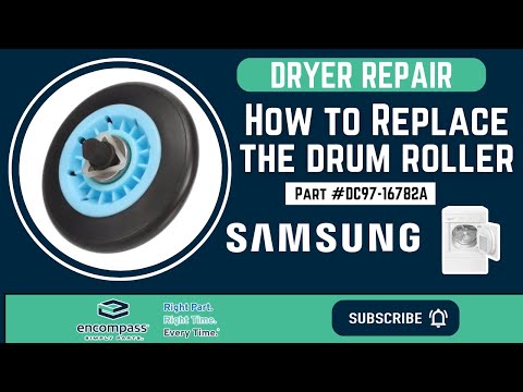 Samsung Dryer Repair - How to Replace the Drum Roller (Samsung Part #DC97-16782A) | Encompass.com