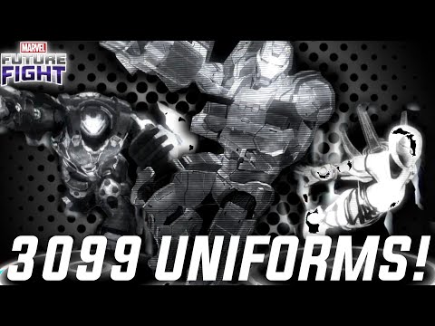 [MFF] AUGUST SNEAK PEEK #2! 3099 UNIFORMS FOR RESCUE, WAR MACHINE & HULK BUSTER! Marvel Future Fight