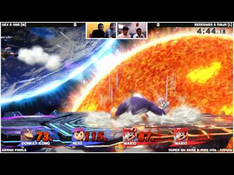 SWBB #56 | [L] Ninja & RedeemerZ vs [W] Uno & Vex - Grand Finals - Smash Wii U - Doubles