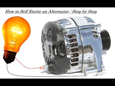 Self excite an alternator without any DC Generator, capacitor bank or battery