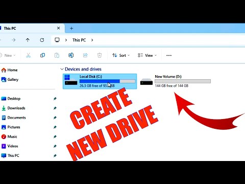 How to Create New drive On windows 11 & Windows 10 | Create New Partition (2024)