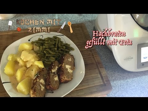 Thermomix Rezept - Hackbraten gefüllt mit Feta (Falscher Hase)