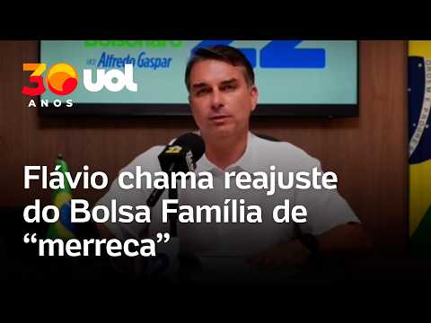 Flávio Bolsonaro critica reajuste de 15% do Bolsa Família e chama aumento de ‘merreca’; vídeo