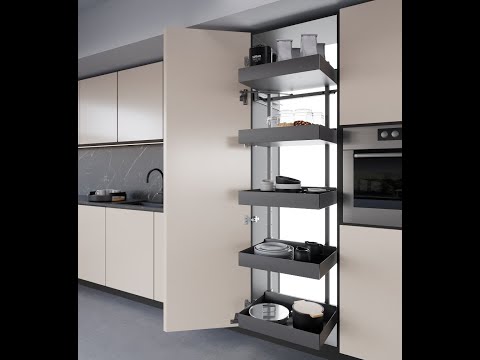 Kit de colonne extractible 860 - 5 paniers Ikona INOXA