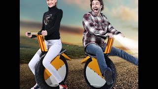 Single Wheel Motorcycle - yellow