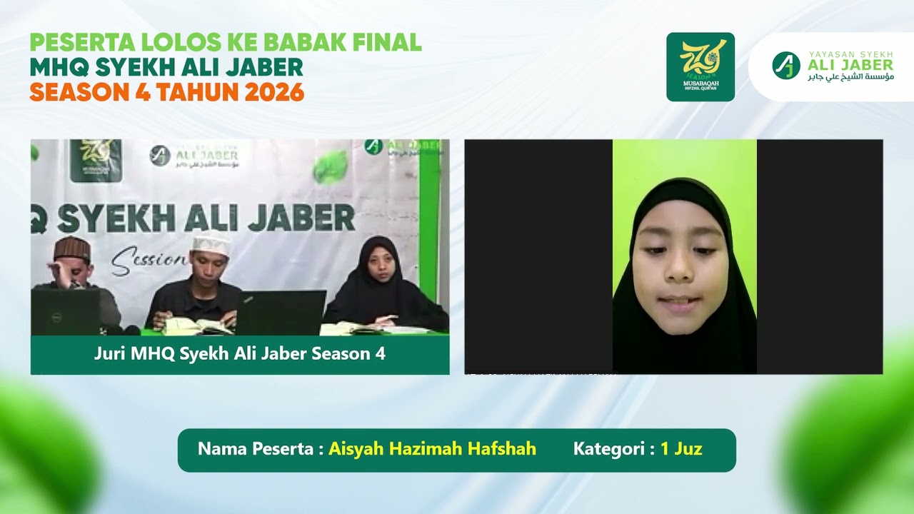 LOLOS FINAL KATEGORI 1 JUZ MHQ SEOSON 4!! // AISYAH HAMIZAH HAFSHAH