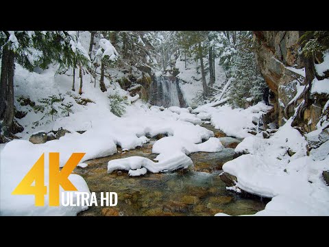 4K Winter Beauty of Canadian Nature - Part #3 - Scenic Lakes and Waterfalls of Canada