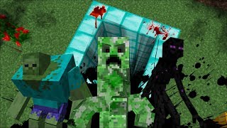 DON&#39;T FALL INSIDE THIS DANGEROUS DIAMOND PIT / MUTATED CREATURES INSIDE !! Minecraft Mods