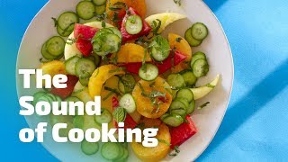 Simple Watermelon Cucumber Mint Salad // The Sound of Cooking Video // Quick Refreshing Salad Recipe