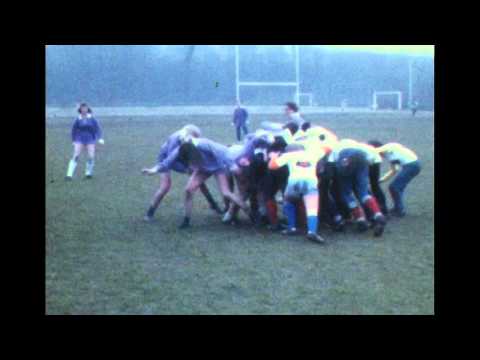 1e dameswedstrijd RC Wageningen - Elephants 1975