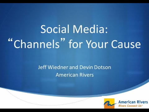 Blue Trails Webinar: Using Social Media to Promote Recreation and Conservation in Your Community