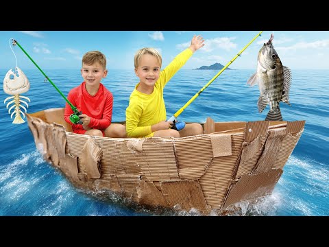 Fishing boat challenge for kids