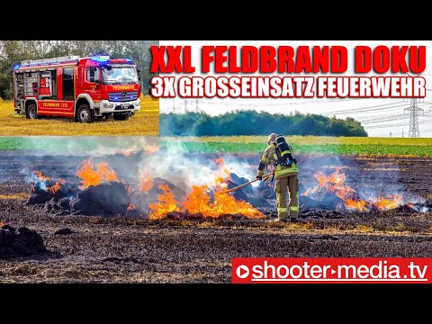 ❌❌L FELDBRAND DOKU: 🔥  Feuerwehr im Großeinsatz  🚒 |  Feuer mit Flammen & Rauch