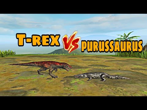 T-Rex vs Purussaurus Who is Win Animal Revolt Battle Simulator🔥😱