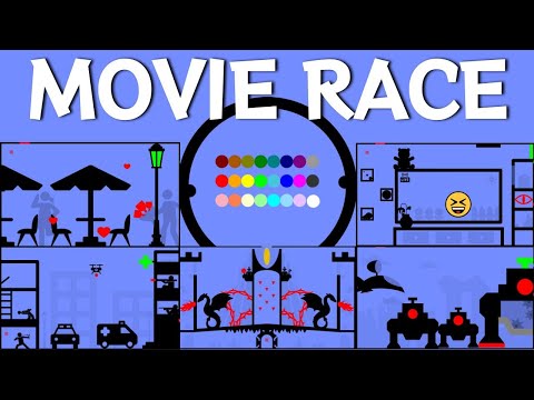 24 Marble Race EP. 51: Movie Race (by Algodoo)