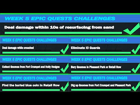 All Week 5 Easy Challenges Complete Guide In Fortnite! Chapter 2 Season 5 Fast Week 5 Challenges!