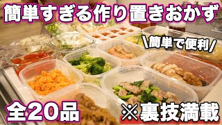 【作り置き全20品】裏ワザで保存力アップ！体に優しい1週間分の簡単作り置きと冷凍ストック20品【簡単レシピ】