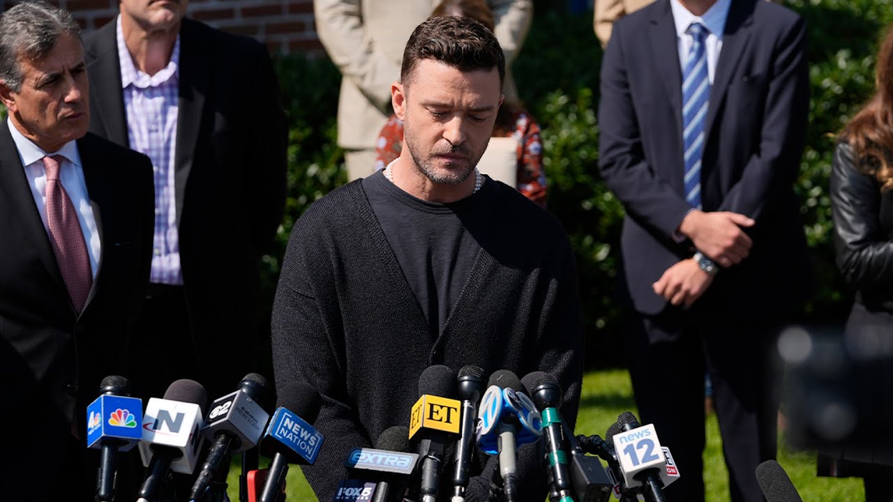 Justin Timberlake addresses media after pleading guilty in Long Island court