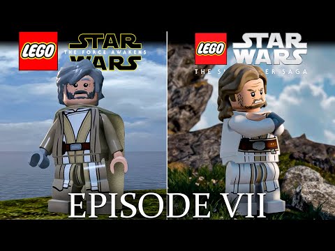 Lego Star Wars The Force Awakens vs The Skywalker Saga Graphics Comparison #lego #legostarwars