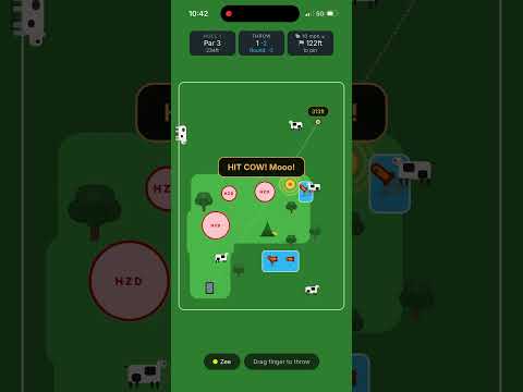 Disc Golf with Cows - Frisbee