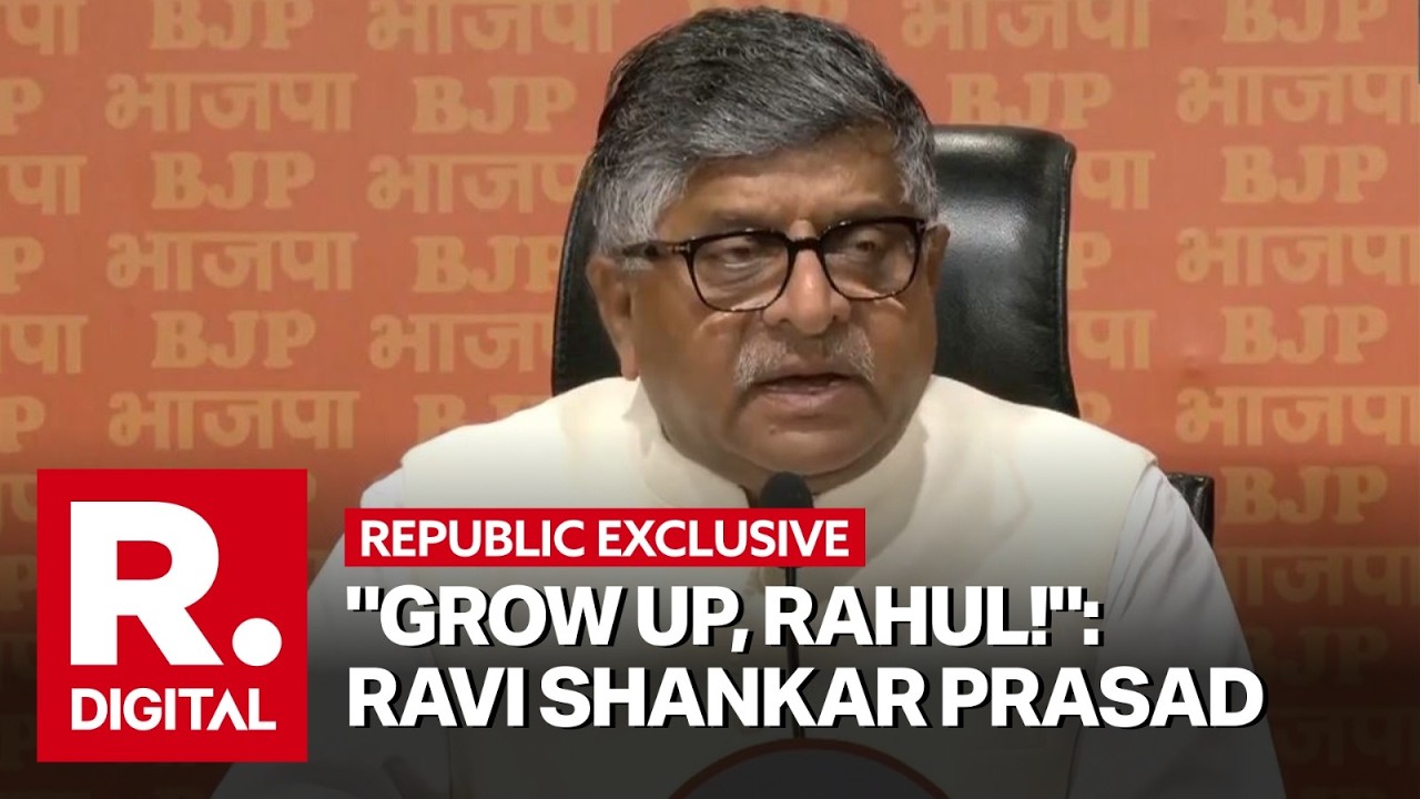 BJP MP Ravi Shankar Prasad Shreds Rahul Gandhi On Paper Leaks & Vulgar Language