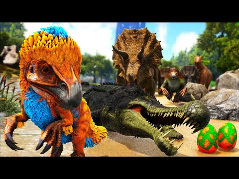 The Story of Baby Therizino: The Swamp Monsters Want to Eat My Herd! Ark Dinosaurs