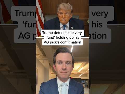 Trump defends the very 'fund' holding up his AG pick's confirmation
