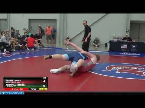 285 Lbs Round 1 (6 Team) - Grant Lyons, North Dakota Blue Vs Austin Anderton, Arkansas B1e8
