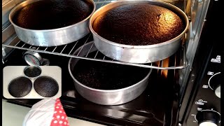 Chocolate moist cake || How to make moist chocolate cake in a convection oven