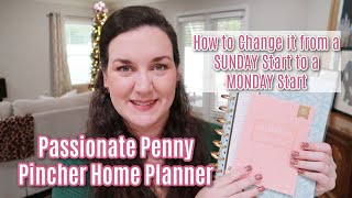 Passionate Penny Pincher Home Planner | How to Change to a MONDAY START