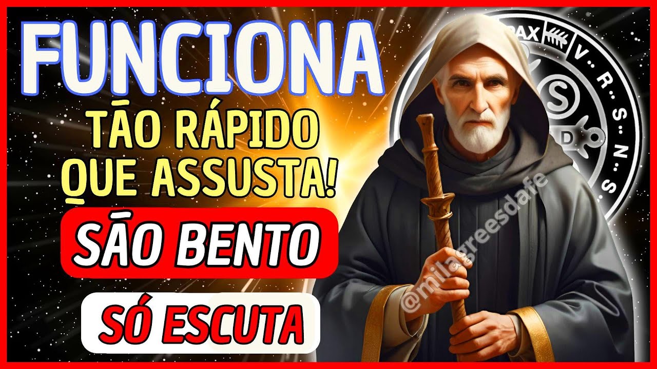 🔥SÃO BENTO: ORAÇAO CONTRA INIMIGOS, PRAGAS, INVEJA, ATRAI PROSPERIDADE, ABUNDÂNCIA E CURA
