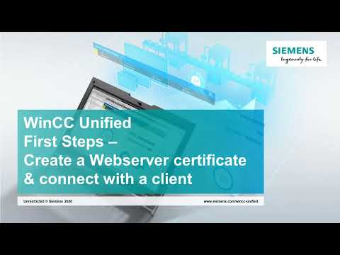 05 WinCC Unified Create WebServer Certificate Connect Client